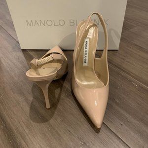 Manolo Blahnik Patent Slingback Pump